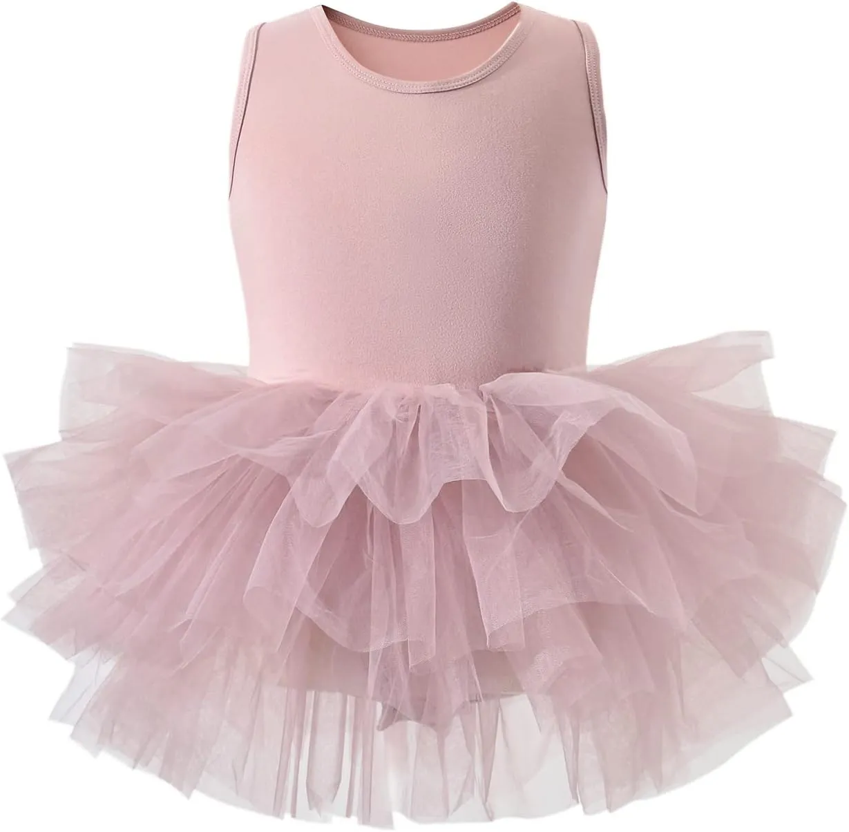 Tutu.kk Girls' Camisole Dance Tutu Leotard with Fluffy 4-Layers Ballet Dress for Ballerina (12 Months - 7 Years)