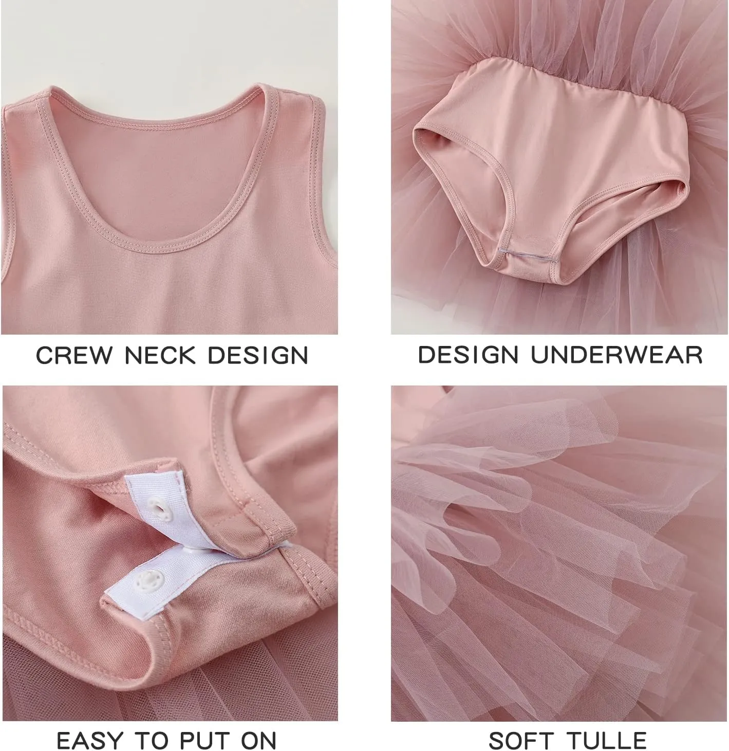 Tutu.kk Girls' Camisole Dance Tutu Leotard with Fluffy 4-Layers Ballet Dress for Ballerina (12 Months - 7 Years)