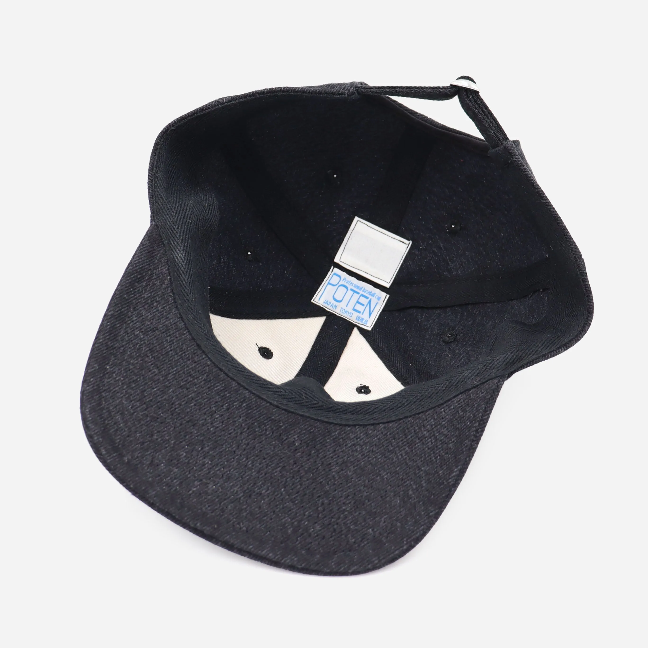 WASHED DENIM CAP - BLACK