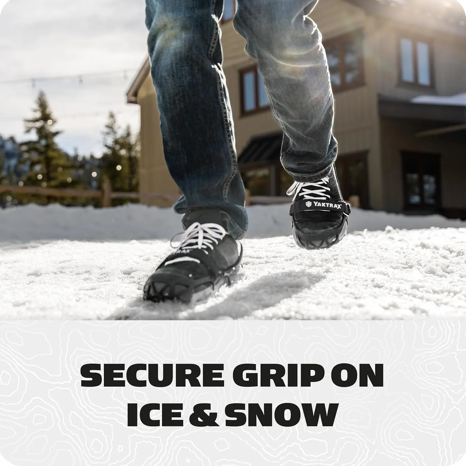 Yaktrax Pro Plus Traction Cleats for Ice and Snow, 360 Steel Coil Grip for All-Direction Traction, Flexible Thermoplastic Upper, Easy On/Off with Heel Tab, Includes Carry Bag & Carabiner