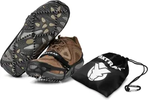 Yaktrax Pro Plus Traction Cleats for Ice and Snow, 360 Steel Coil Grip for All-Direction Traction, Flexible Thermoplastic Upper, Easy On/Off with Heel Tab, Includes Carry Bag & Carabiner