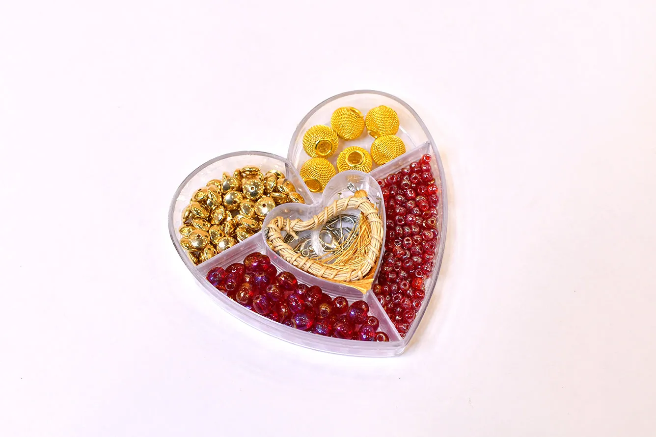 Yellow & Wine Red Jewellery DIY kit