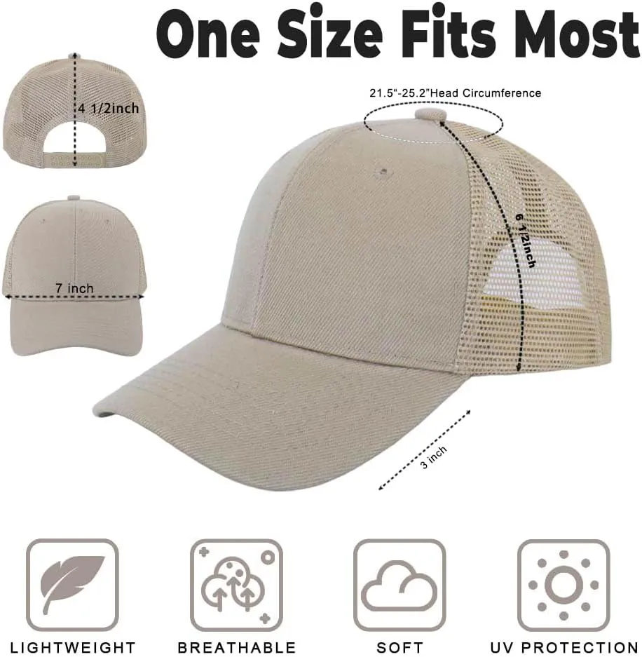 ZH 12 Pack Mesh Trucker Hats, Bulk Baseball Caps for Men and Women, Trucker Cap Wholesale