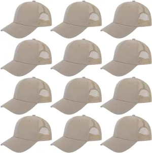 ZH 12 Pack Mesh Trucker Hats, Bulk Baseball Caps for Men and Women, Trucker Cap Wholesale